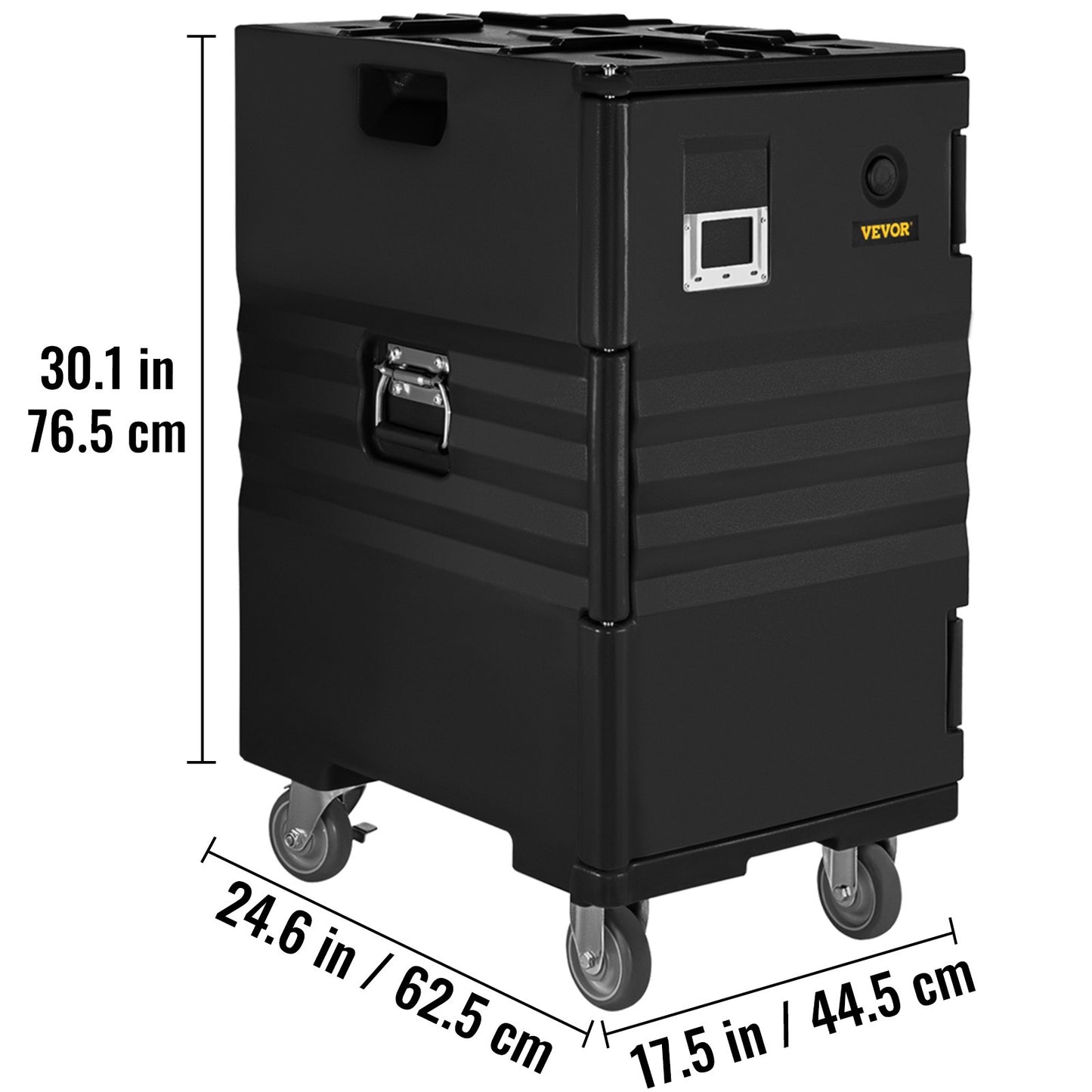 Geïsoleerde Voedselbox – Isolatiedoos – Thermobox – Warmtebox – Koelbox – 114 QT Inhoud – 6 Uur Warm – Met Handgrepen En Wieltjes