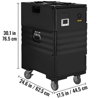 Geïsoleerde Voedselbox – Isolatiedoos – Thermobox – Warmtebox – Koelbox – 114 QT Inhoud – 6 Uur Warm – Met Handgrepen En Wieltjes
