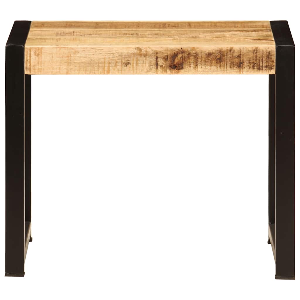 Set Van 3 Tafels – Bijzettafel – Nachtkastje – Salontafel – Tafel – Massief Mangohout – Stalen Frame – Ruimtebesparend – Uniek Bruin