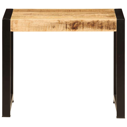 Set Van 3 Tafels – Bijzettafel – Nachtkastje – Salontafel – Tafel – Massief Mangohout – Stalen Frame – Ruimtebesparend – Uniek Bruin