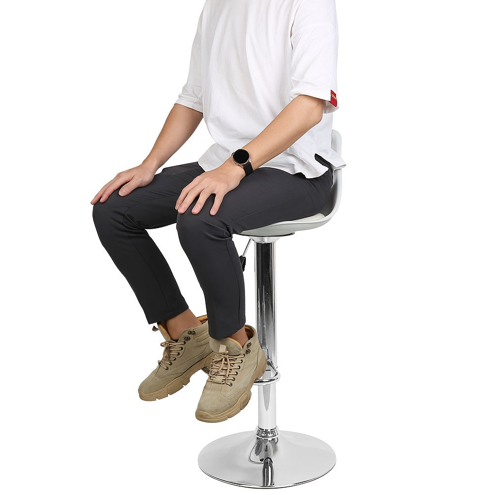 Barkrukken – Barstoelen – Krukken – Keukenstoelen – Barkruk Set Zwart – Instelbare Zithoogte 55-75 cm – 360° Draaibaar – PU Geluidsleunig – Stevige Metalen Onderstel