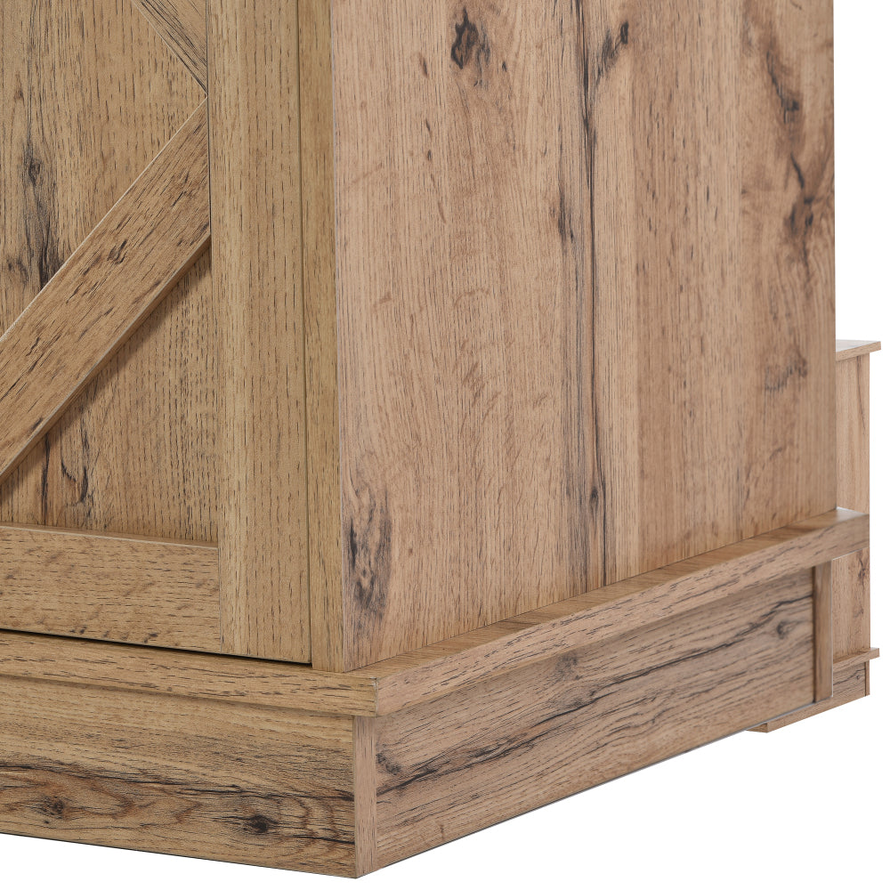 Large TV Cabinet TV Stand Sideboard Entertainment Center | Features two classic sliding doors, Adjustable shelves, Suitable for living room/dining room, Rustic style/modern design, Dimensions: 150*40*60cm, Antique brown, Meta