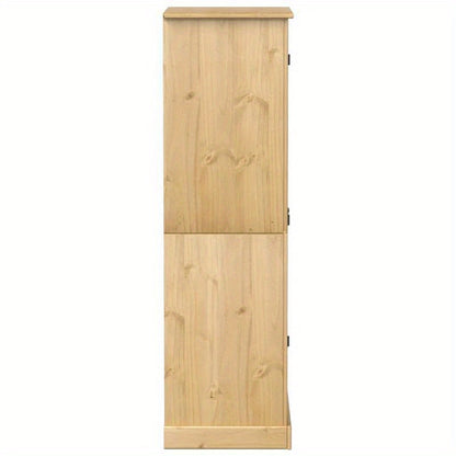 Kledingkast – Garderobekast – Opbergkast – Kleerkast – Kast – Massief Dennenhout – Compact 76x50x170 cm