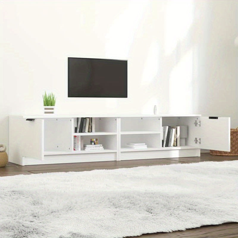 TV furniture 2pcs 80x35x36.5cm processed wood white