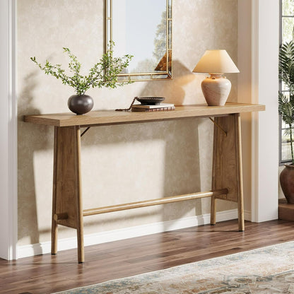 Sidetable – Consoletafel – Wandtafel – Haltafel – Dressoir – Modern Rustiek – 160 cm Lang & Smal – Stevig MDF Met Metaal