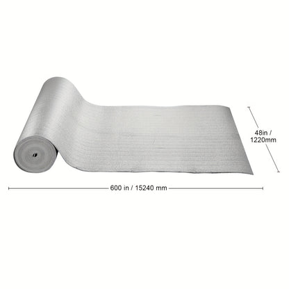 Isolatiemateriaal – Isolatiefolie – Radiatorfolie – Warmtewering – Reflecterende folie – Aluminium met PE-schuim kern – 600 inch x 48 inch – 7/32 inch dik – Geen elektriciteit nodig