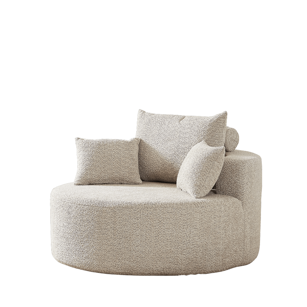 Eenpersoons Slaapstoel – Slaapfauteuil – Bedstoel – Slaapzetel – Slaapbank – Modern Beige Chenille – Direct Gebruiksklaar – Comfortabel Schuim