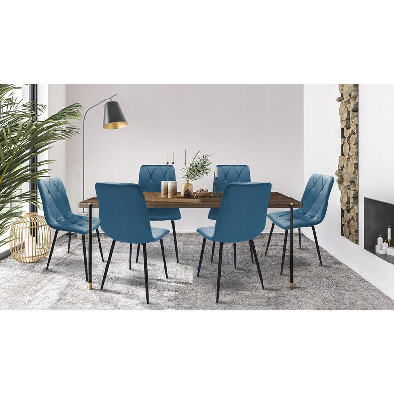 Fauteuil – Armstoel – Eetkamerstoel – Loungestoel – Stoel – Velours Bekleding – Diamond Quilting – Zithoogte 47 cm – Max Belastbaar 130 kg