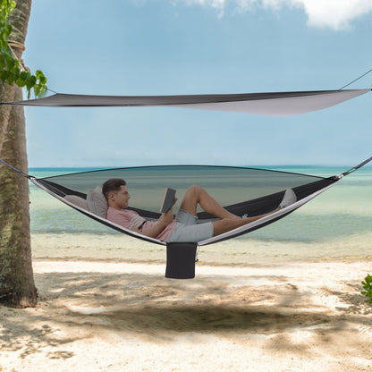 Hangmat – Tuinhangmat – Kampeerhangmat – Buitenhangmat – Slinghangmat – Lichtgewicht & Waterbestendig – 3,05 Meter Met Beschermdoek