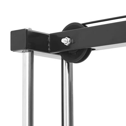 Lat Pulldown Machine – Krachttrainer – Fitnessmachine – Rugtrainer – Home Gym Apparatuur – Zwart – Verstelbare Zitting – Stalen Bouw 80 Kg Belastbaar