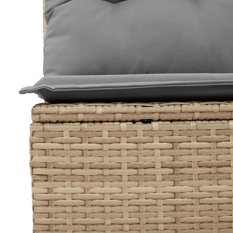 Loungeset Tuinset Loungesofa Terrasmeubilair Buitenmeubels – Beige 7-delig – Resin Vlechtwerk – Weerbestendig – Comfortabele Polyester Kussens