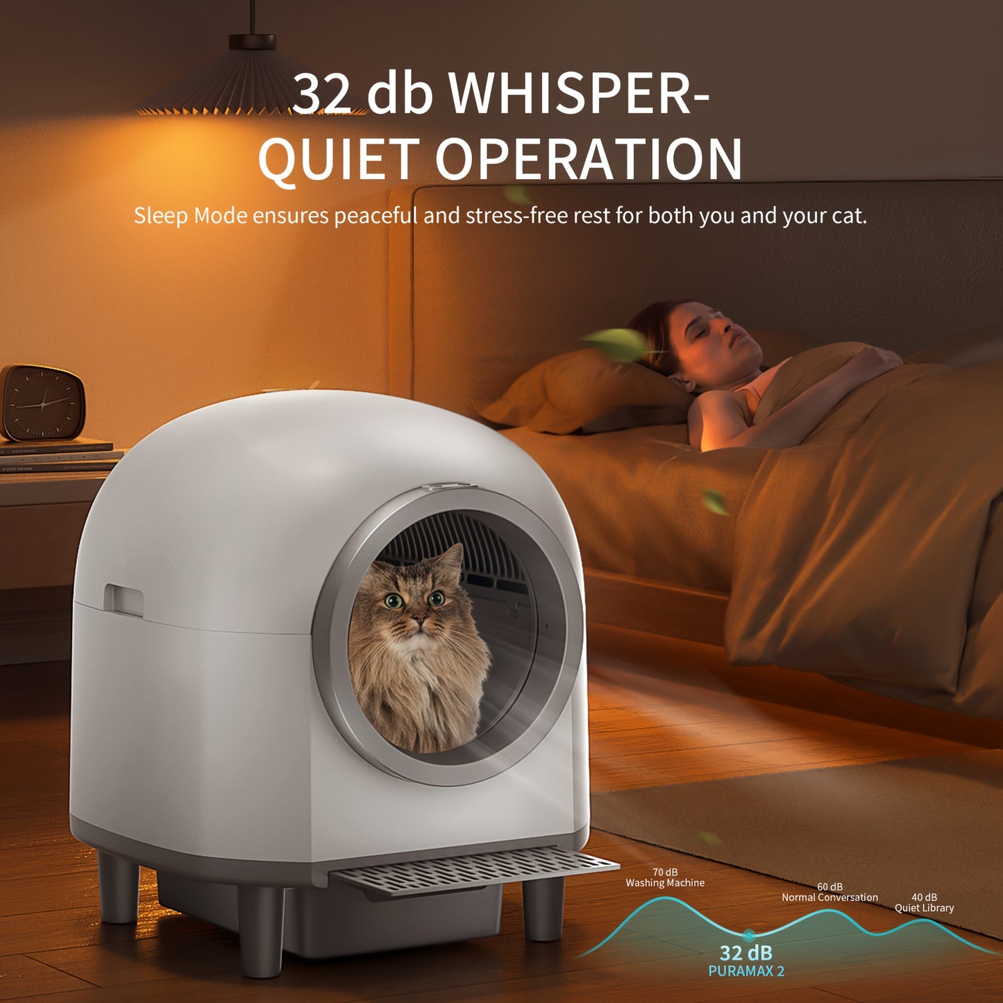 Automatische Kattenbak – Zelfreinigende Kattenbak – Elektrische Kattenbak – Kattenbak Met App – Kattenbak Voor Meerdere Katten – 10 Veiligheidssensoren – Geavanceerde Geurbestrijding – 100L Capaciteit – Zwart Oval Design