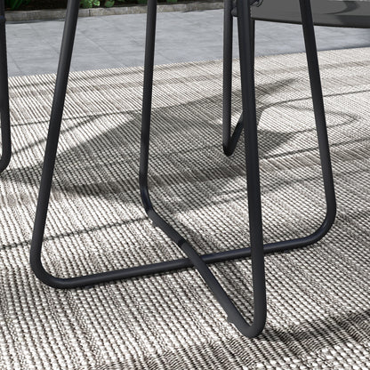 Tuinset – Tuinmeubilair – Bistroset – Loungeset – Balkonset – Gepoedercoat Staal – Ademend Textilene Grijs