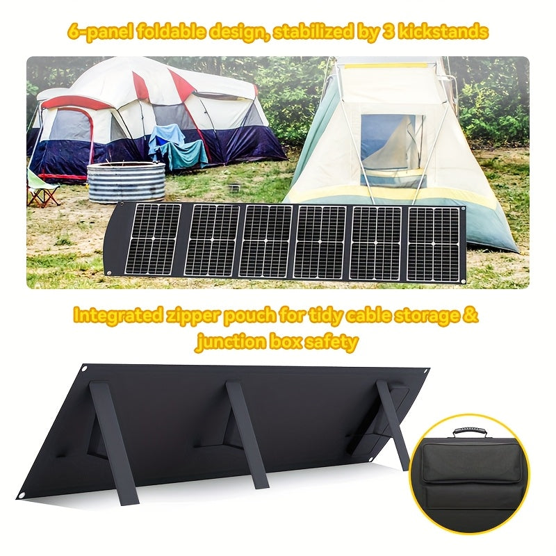 Draagbaar Zonnepaneel – Solar Charger – Opvouwbaar Paneel – Powerbank Oplader – Outdoor Energie – 100W Hoog Rendement – USB-C PD3.0 & USB-A QC3.0 Output