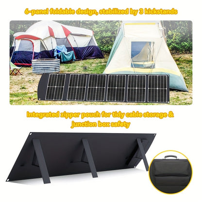 Draagbaar Zonnepaneel – Solar Charger – Opvouwbaar Paneel – Powerbank Oplader – Outdoor Energie – 100W Hoog Rendement – USB-C PD3.0 & USB-A QC3.0 Output