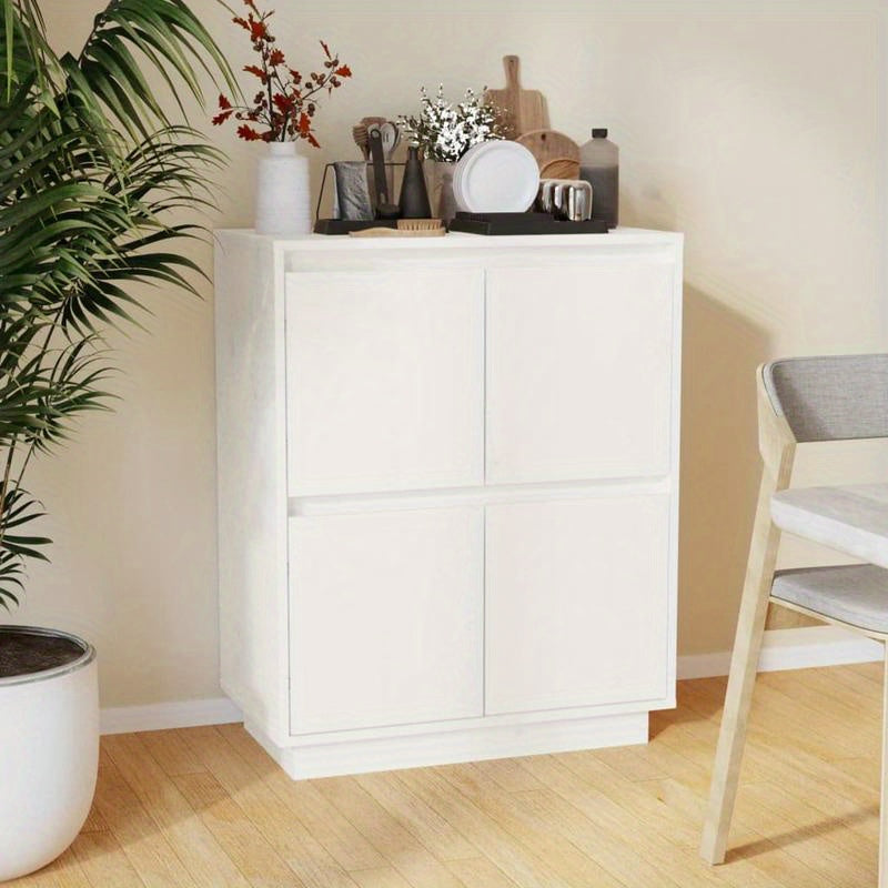 Sideboard 60x34x75cm massief grenenhout wit