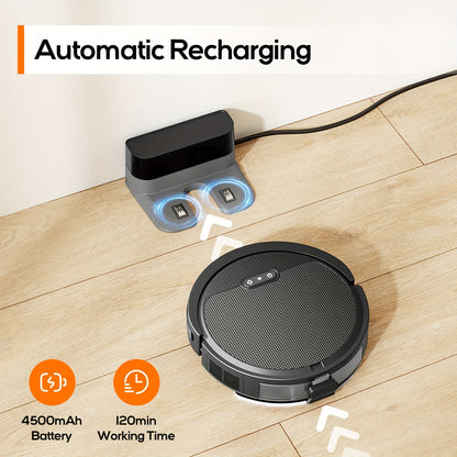 Robotstofzuiger – Dweilrobot – Stofzuigerrobot – Automatische Stofzuiger – Slimme Schoonmaker – 30,99x30,99x7,59 cm – 4500 mAh Batterij