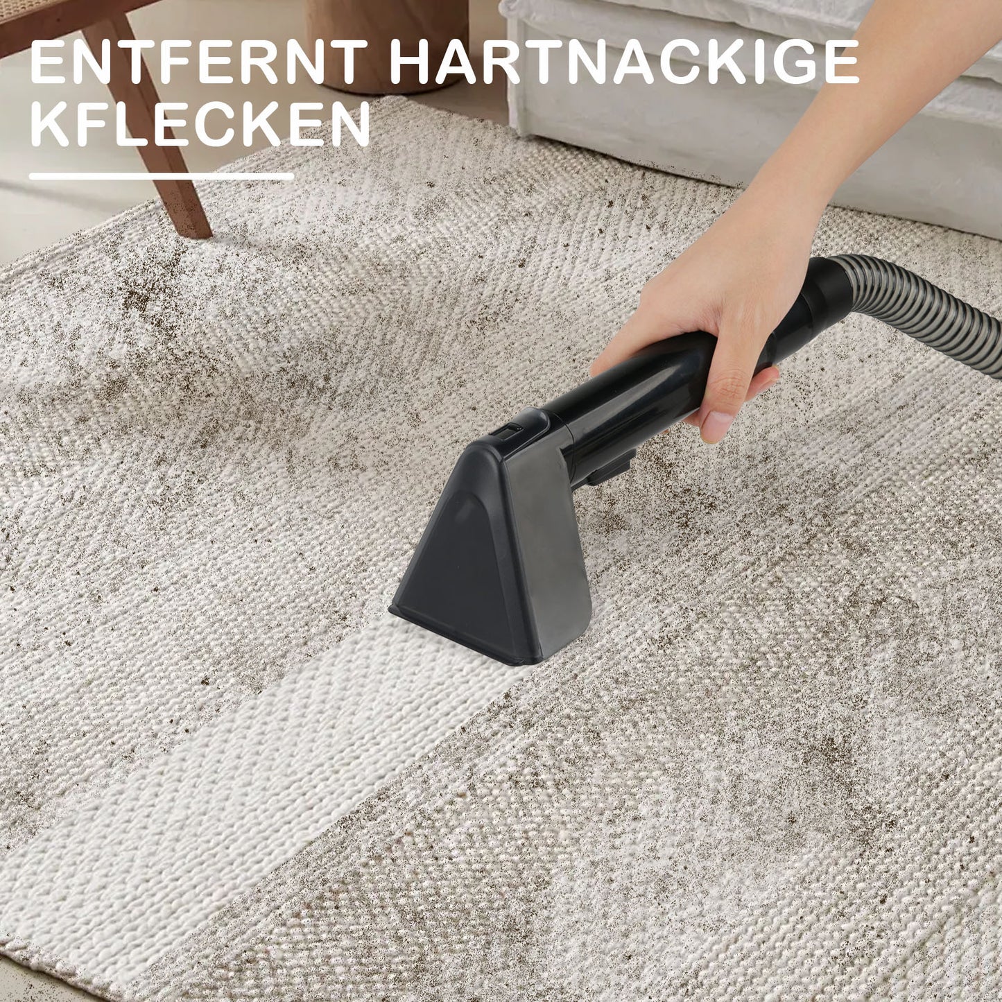 Spot Cleaner – Vlekverwijderaar – Tapijtreiniger – Dierenhaar Verwijderaar – Stofzuiger – Compact & Draagbaar – Met Speciaal Opzetstuk voor Huisdierenharen