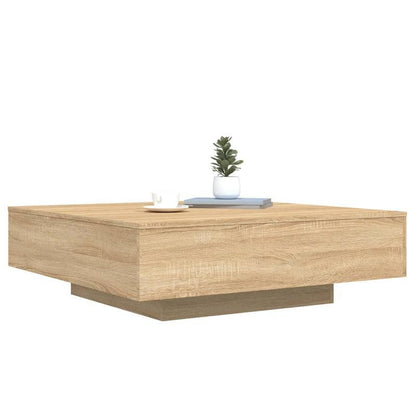 Salontafel – Koffietafel – Woonkamertafel – Bijzettafel – Tafel – Sonoma Eiken – MDF Hardhout Afwerking – 100x100x31 cm