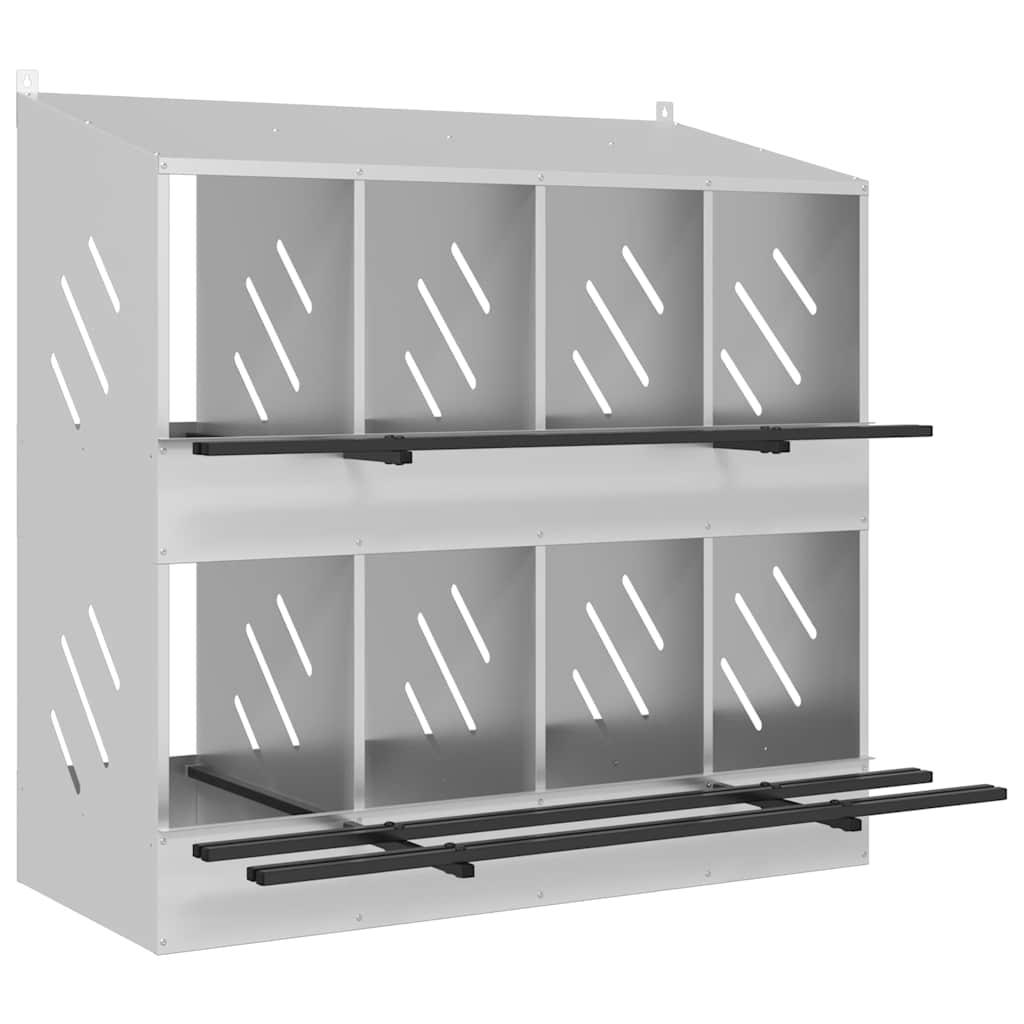 Kippennestbox – Nestkast – Legnest – Kipnest – Nestbak – 8 Compartimenten – Gegalvaniseerd Staal