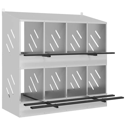 Kippennestbox – Nestkast – Legnest – Kipnest – Nestbak – 8 Compartimenten – Gegalvaniseerd Staal