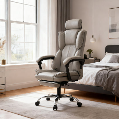 Gamingstoel – Gamestoel – Gaming Chair – Game Stoel – Bureaustoel – Verstelbare Voetensteun – Ergonomische Lendensteun – PU Kunstleer – Draaibaar – Roze