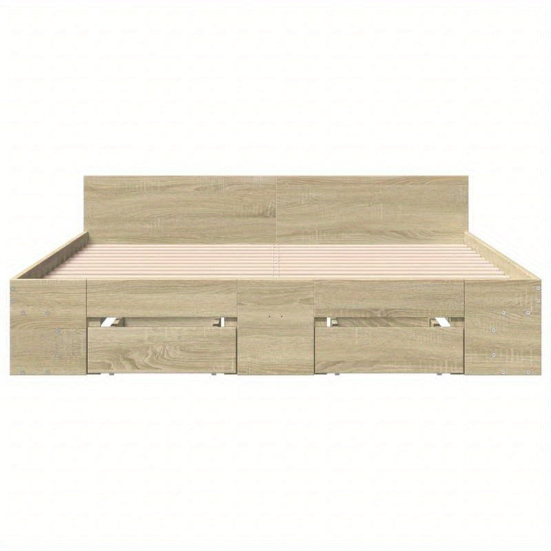 3-Laags Bedframe – Stapelbed – Hoogslaper – Slaapbank – Opbergbed – Houten Constructie – 150x200 cm – Duurzaam & Verwijderbaar – Rovere  Marrone