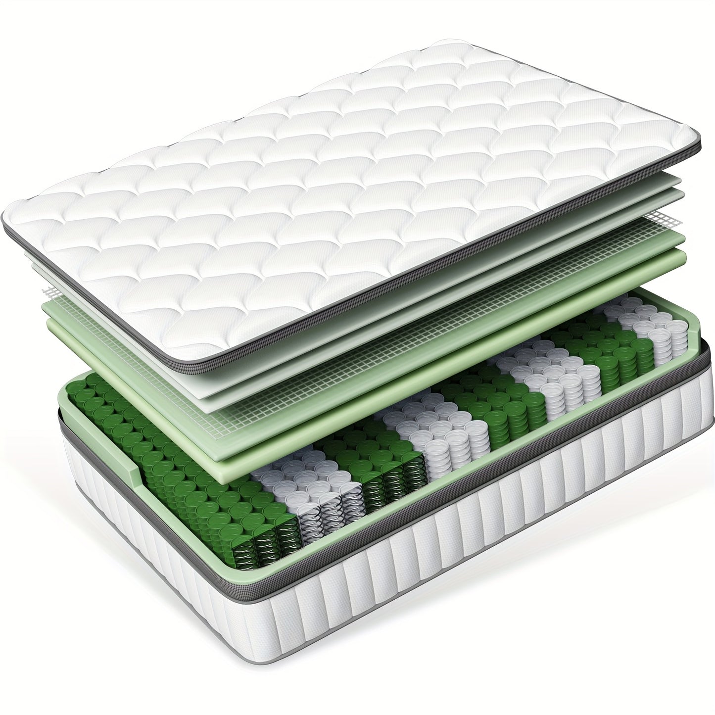 Pocketverenmatras – Matras – Veermatras – Eenpersoonsmatras – Bedmatras – 90x190 cm – 25 cm Hoog – 7-Zones Ergonomisch – Medium-Hard H3 Stevigheid
