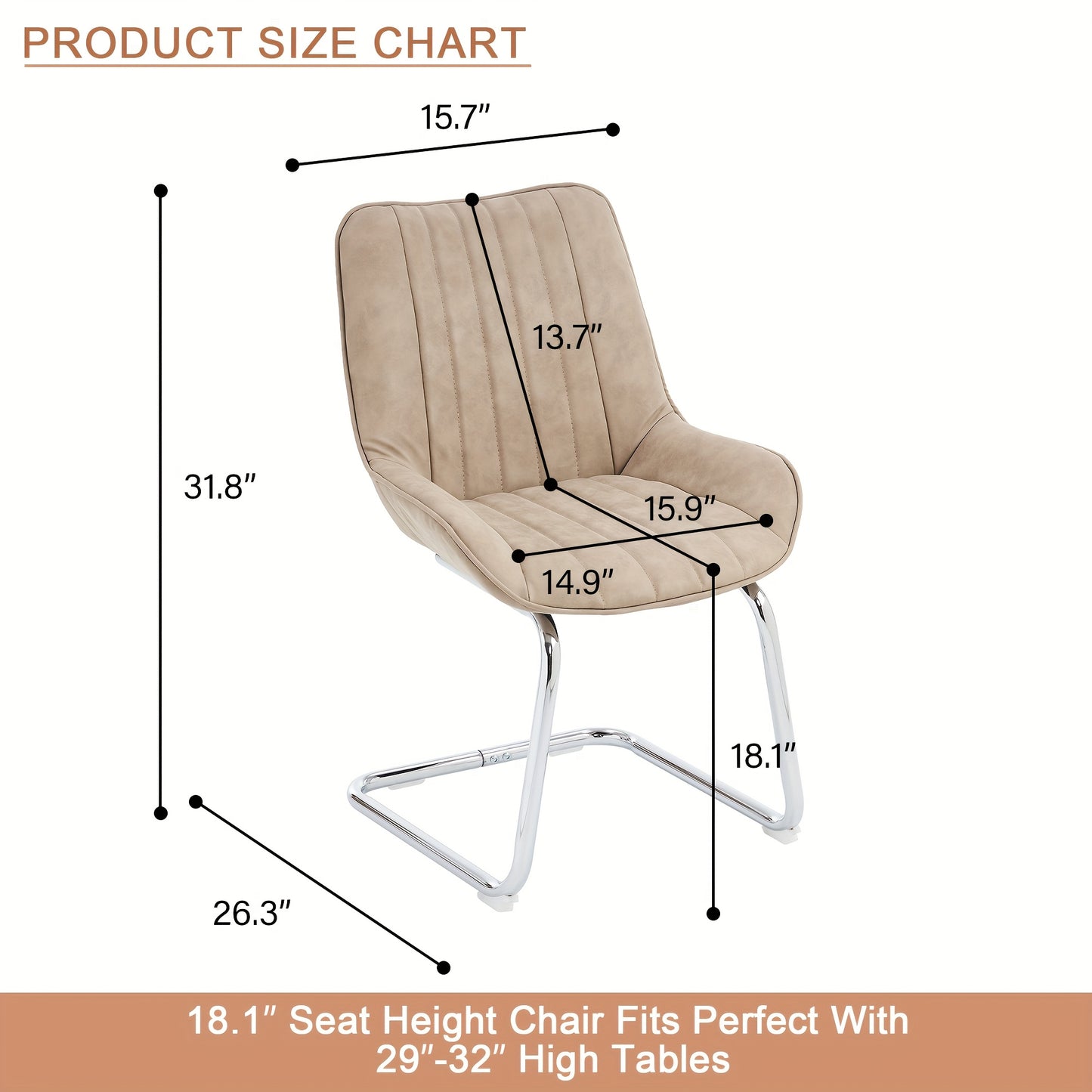 Eetkamerstoel – Keukenstoel – Woonkamerstoel – Stoel Met Armleuning – Kunstleren Stoel Grijs – Set Van 2 – Stevig Metalen Frame – Comfortabele Foam Vulling