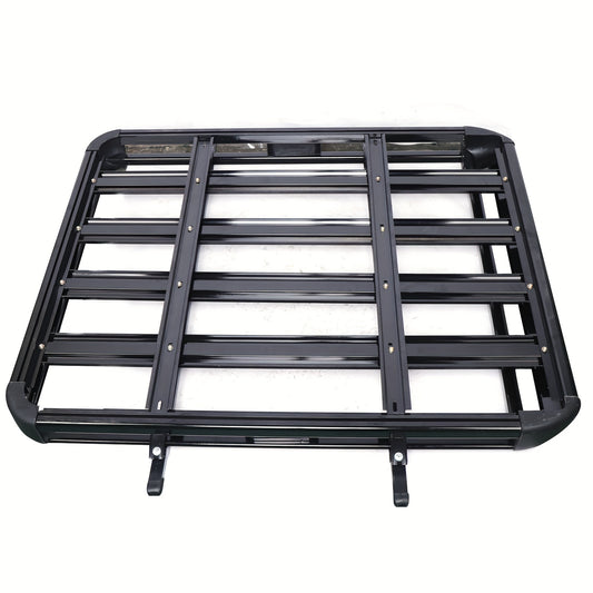 Dakkofferdrager – Dakdrager – Dakraildrager – Autodakdrager – Bagagedrager – Aluminium – Zwart – Maximale Draagcapaciteit 68 kg – Eenvoudige Installatie Zonder Boren