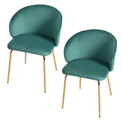 Groene Eetkamerstoelen – Stoelen – Armleuningstoelen – Keukenstoelen – Woonkamerstoelen – Comfortabele Zitting – Gouden Poten