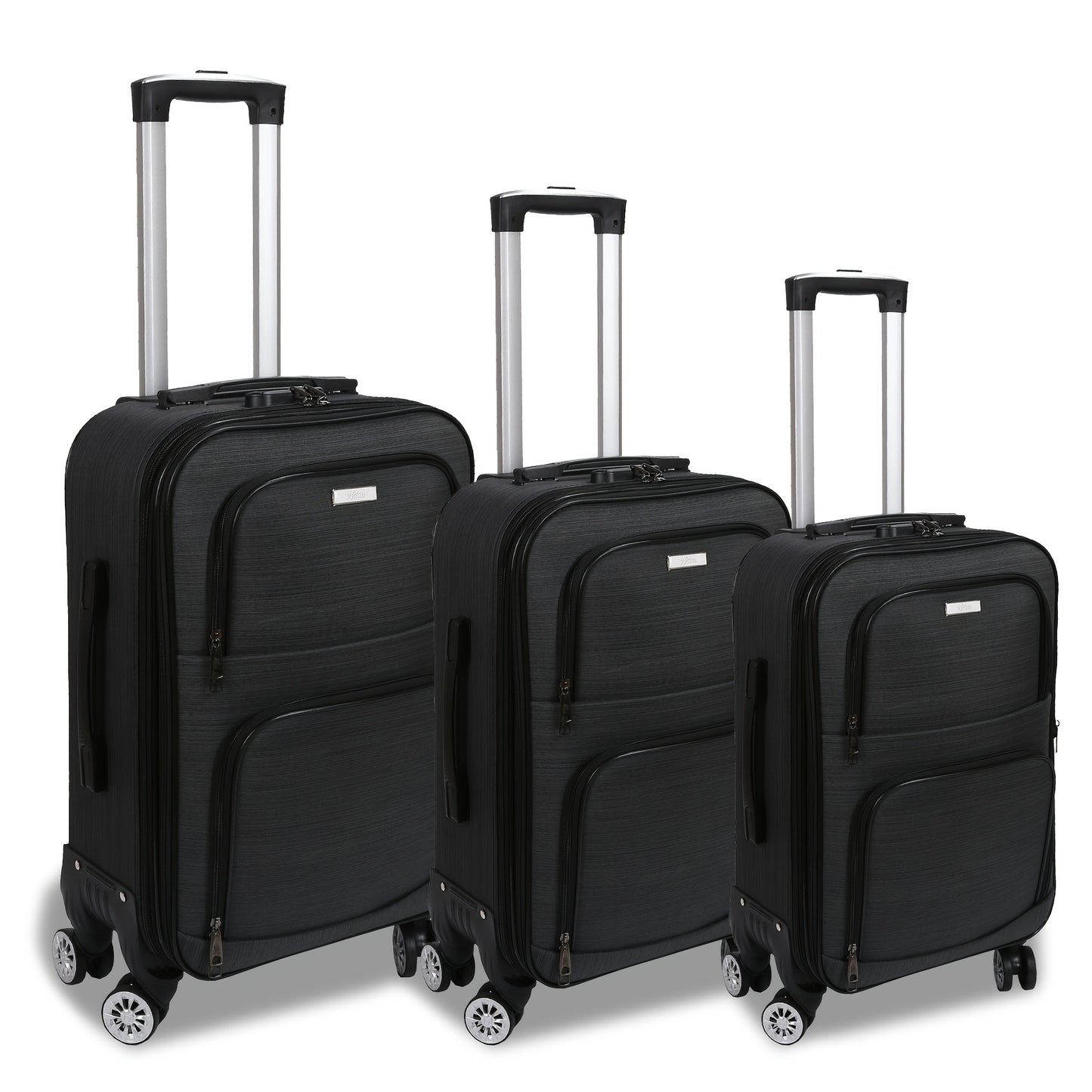 Kofferset – Reiskoffers – Trolley – Spinner Koffers – Bagageset Zwart – TSA Cijferslot – 20% Uitbreidbaar – 360° Zwenkwielen – Verstelbare Trekstang – Oxford Polyester Hardcase