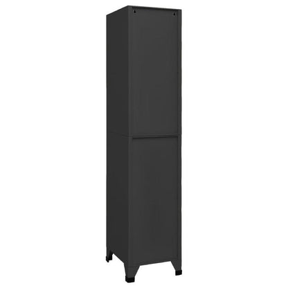 Opbergkast – Opbergmeubel – Bergkast – Ladekast – Kast Met Wielen – Zwart-Wit Modern Design – 38x45x180 cm – Stevige Houten Bovenkant