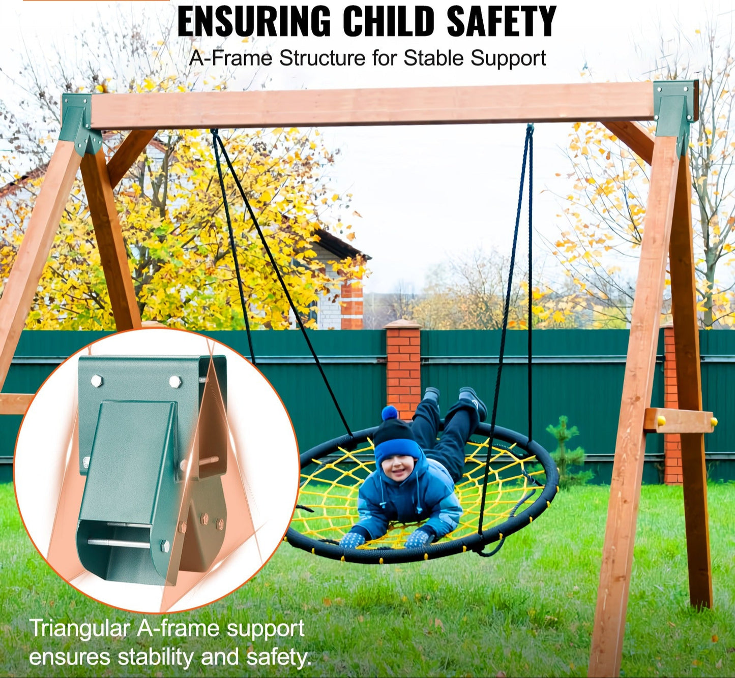 Schommelbeugel – Schommelsteun – Schommelframe Beugel – Schommel Montagebeugel – Swing Set Beugel – Zwaar Stalen Koolstofstaal – Driehoekige A-Frame Ondersteuning
