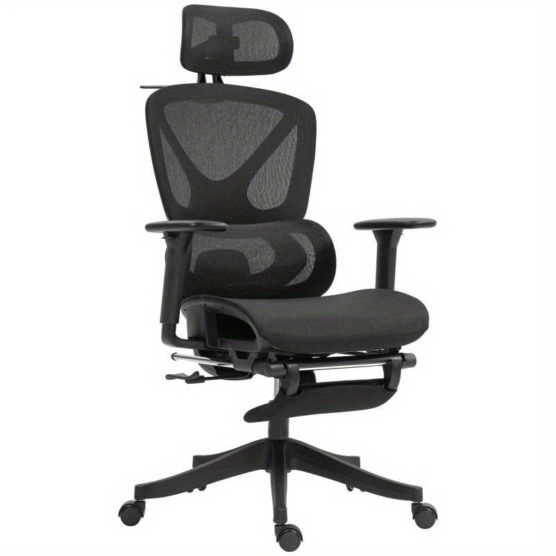 Bureaustoel – Kantoorstoel – Draaistoel – Ergonomische Stoel – Bureaustoelen voor Volwassenen – 135° Kantelfunctie – Linnen Bekleding Met Katoenen Vulling