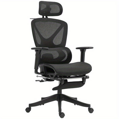 Bureaustoel – Kantoorstoel – Draaistoel – Ergonomische Stoel – Bureaustoelen voor Volwassenen – 135° Kantelfunctie – Linnen Bekleding Met Katoenen Vulling