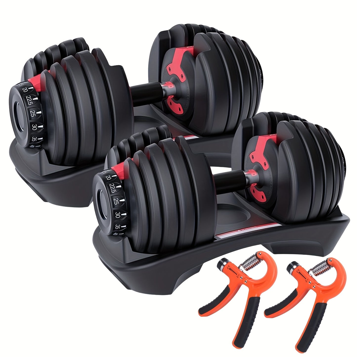 Dumbbell – Halter – Gewichten – Verstelbare Dumbbells – Dumbbellset – 24 kg Verstelbaar – Snel Instelmechanisme – Compact Ruimtebesparend Design