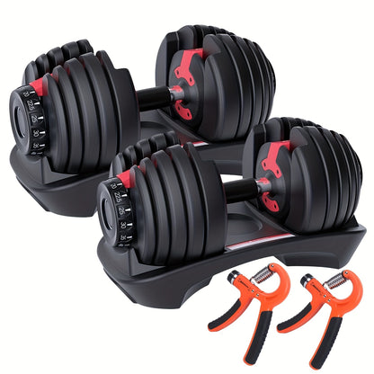 Dumbbell – Halter – Gewichten – Verstelbare Dumbbells – Dumbbellset – 24 kg Verstelbaar – Snel Instelmechanisme – Compact Ruimtebesparend Design