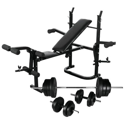 Gewichthefbank – Halterbank – Trainingsbank – Dumbbell Set – Krachtbank – Verstelbaar Ontwerp – Duurzaam Ijzer 60,5 kg