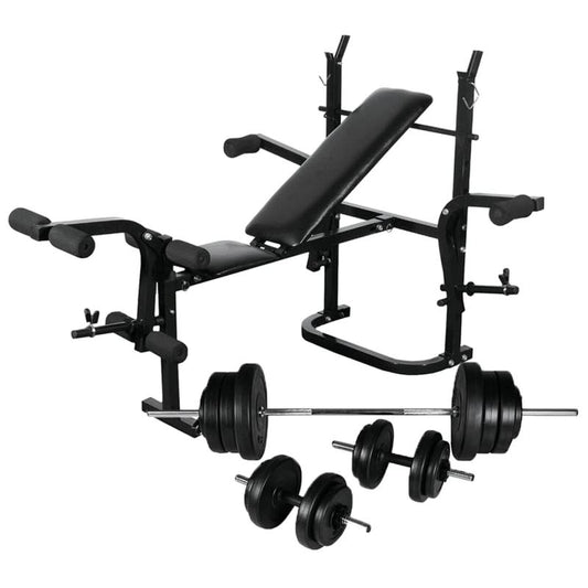 Gewichthefbank – Halterbank – Trainingsbank – Dumbbell Set – Krachtbank – Verstelbaar Ontwerp – Duurzaam Ijzer 60,5 kg