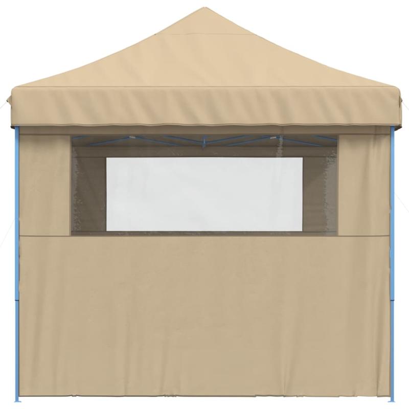 Portable Pop-Up Party Tent with 3-Sided Canopy & Zippered Doors - Instant Setup Event Tent with Beige & Blue Frame, Spacious Interior for Weddings, Birthdays, BBQs, Backyard Gatherings - Lightweight & Sturdy Design for Garden