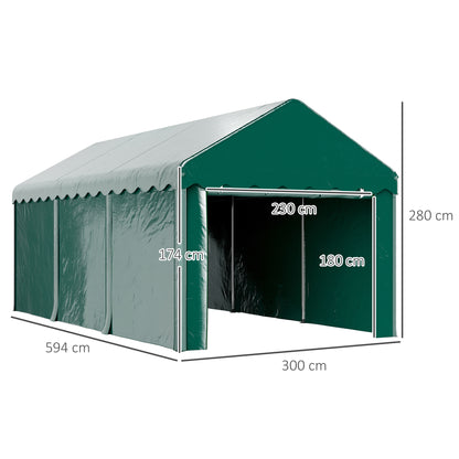 Carport – Overkapping – Garagetent – Autoschuilplaats – Opslagtent – 3x6 Meter – Water- en UV-bestendig PE-doek