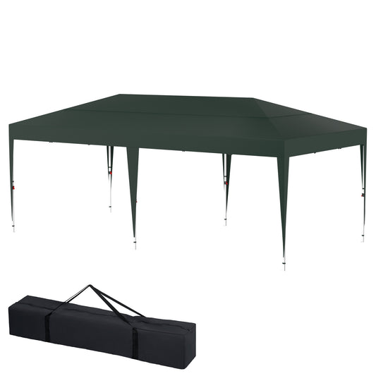 Partytent inklapbaar – Vouwtent – Tuinfeest tent – Evenementen tent – Kampeer tent – 3x6 meter – UV Bescherming – Windbestendig polyester - Groen