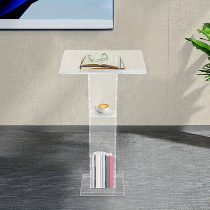 Spreekgestoelte – Lessenaar – Podium – Lezenaar – Katheder – Transparant Acryl – Lichtgewicht & Met Opslagplank – 110x60x40 cm