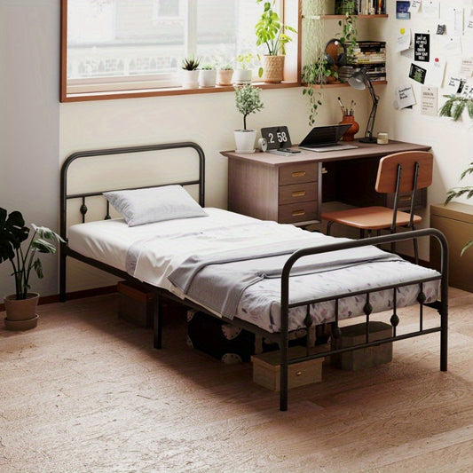 Metal Bed Frame – Stalen Bedframe – Klapbed Frame – Opklapbaar Bed – Slaapbank Frame – Geschikt Voor 200x90 cm Matras – Stevig Metaal – Hoogte 82,5 cm