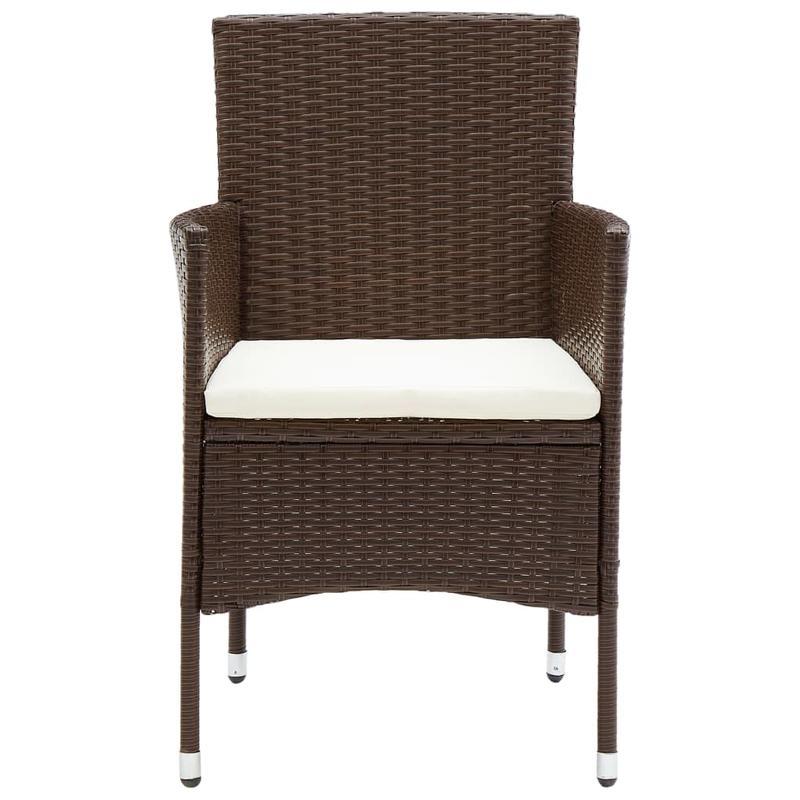Tuinset 3-delig – Tuinmeubelset – Bistroset – Loungeset – Balkonset – Poly Rattan – Weerbestendig – Compact & Lichtgewicht – Bruin