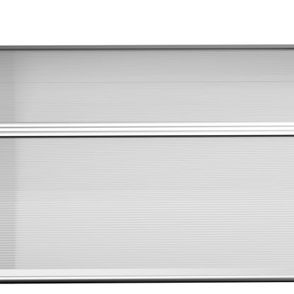 Deurzonwering – Deurluifel – Voordeurkap – Overkapping – Zonwering – Transparant Polycarbonaat Dak – Zwart Aluminium Frame – 75x195x23 cm – UV- en Regenbestendig – Eenvoudige Montage