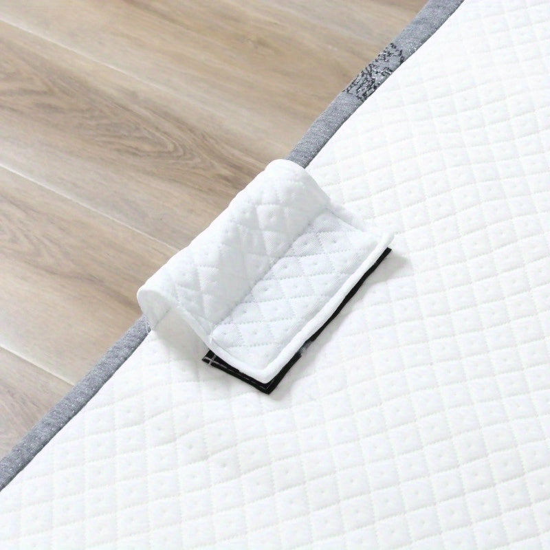 Inklapbaar Logeerbed – Opklapbed – Gastbed – Vouwbed – Logeerbed Met Wielen – Wit/Zwart – Stalen Frame – Comfortabel Schuimmatras 200x75x42,5 cm