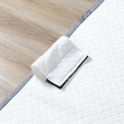 Inklapbaar Logeerbed – Opklapbed – Gastbed – Vouwbed – Logeerbed Met Wielen – Wit/Zwart – Stalen Frame – Comfortabel Schuimmatras 200x75x42,5 cm