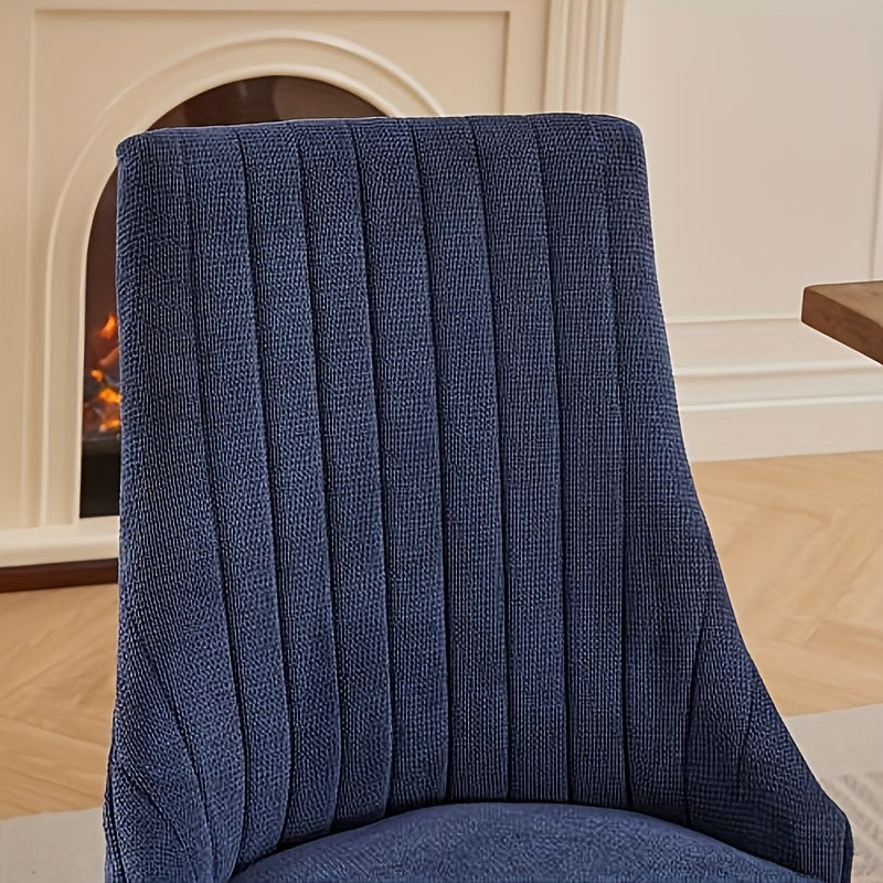 Eetkamerstoel – Stoel – Kuipstoel – Armstoel – Dining Chair – Blauw – Hoog Comfort – Bamboe Frame